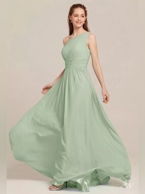 Sage Green One-Shoulder Dress- Size 14- NEW!✨✨